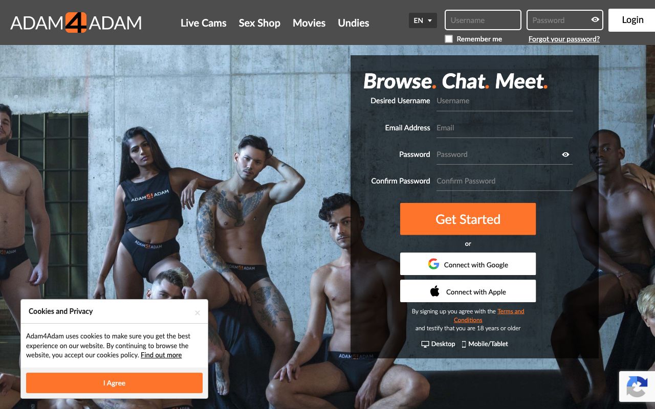 Adam4Adam homepage