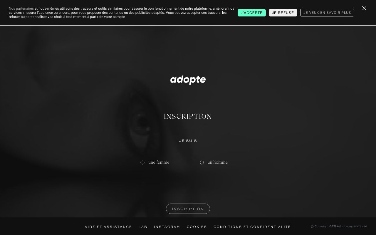 Adopte (AdopteUnMec) homepage