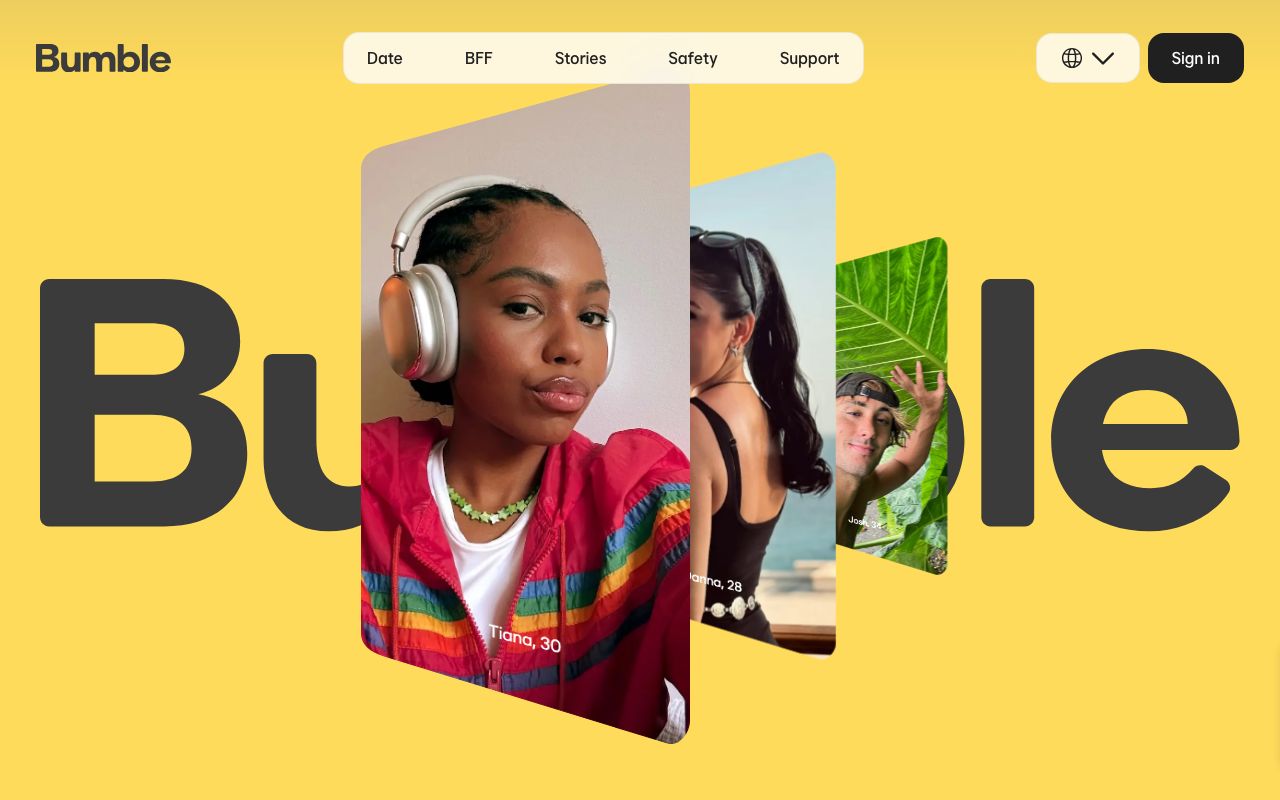 Bumble homepage