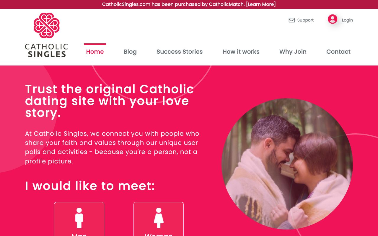 CatholicSingles homepage
