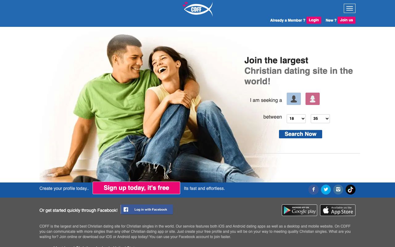Christian Dating For Free homepage