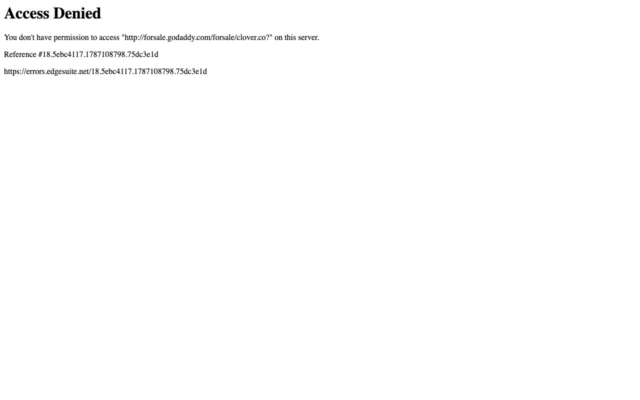Clover homepage
