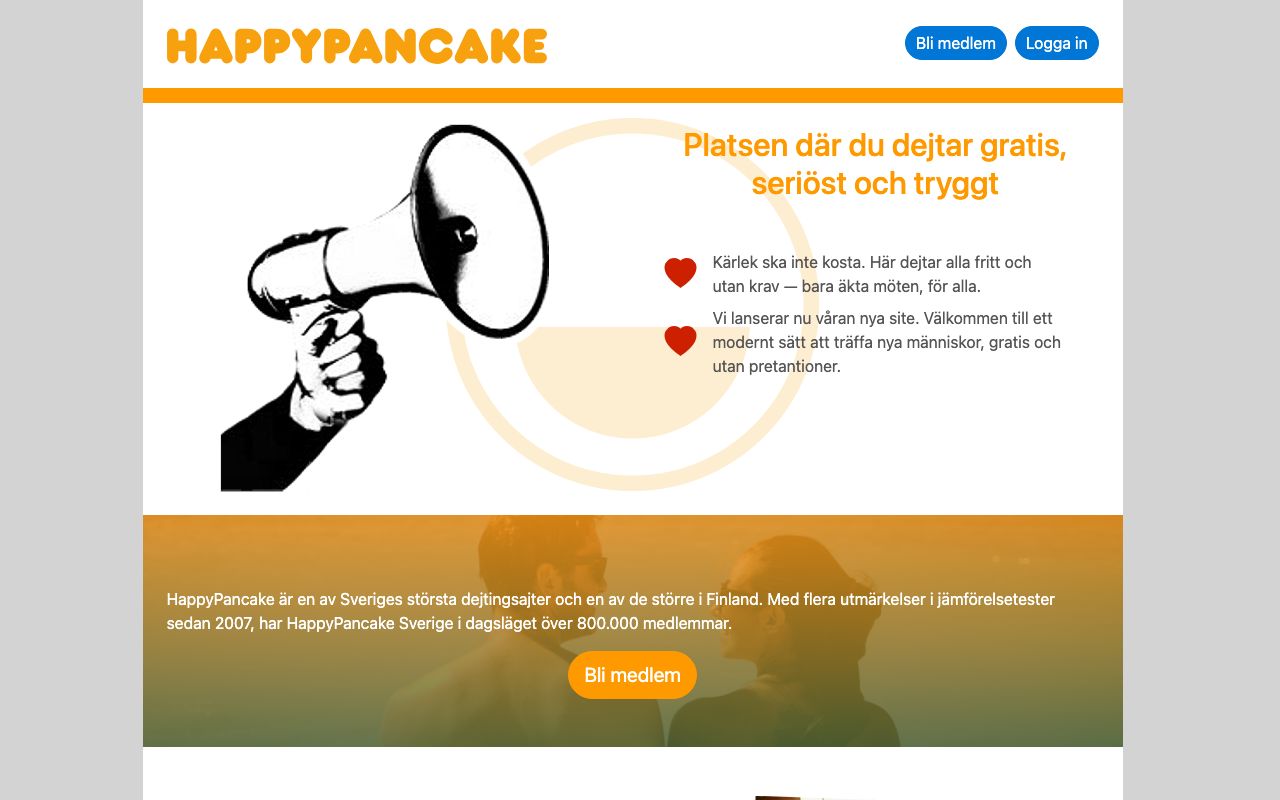 HappyPancake homepage