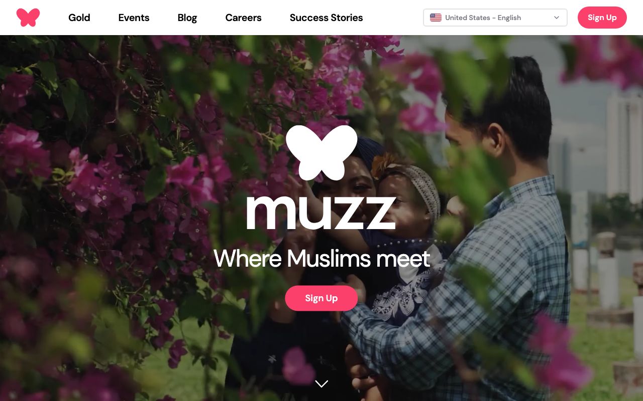 Muzz homepage