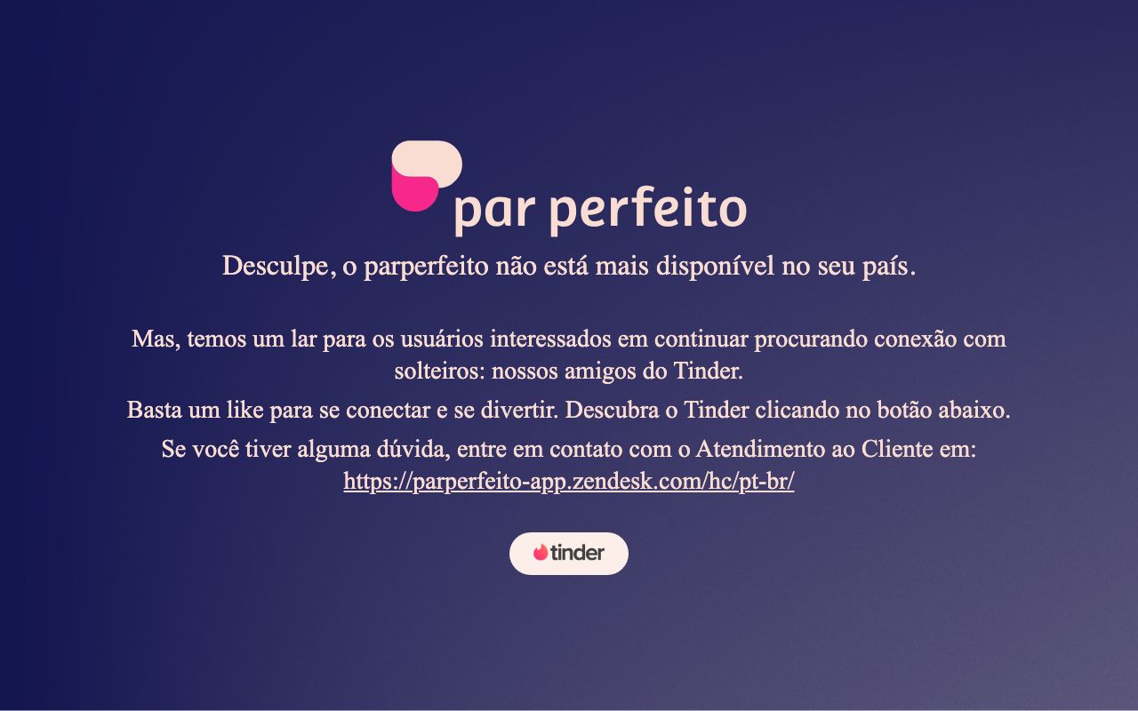 ParPerfeito homepage