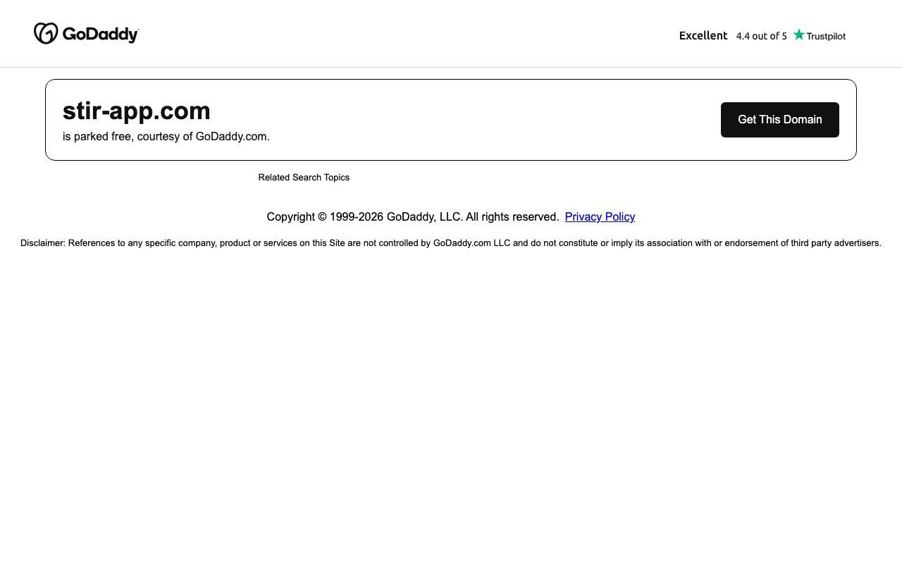 Stir homepage