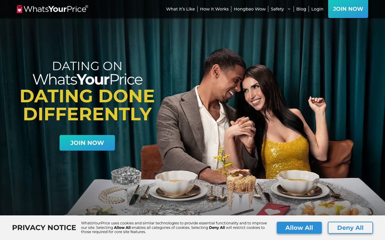 WhatsYourPrice homepage